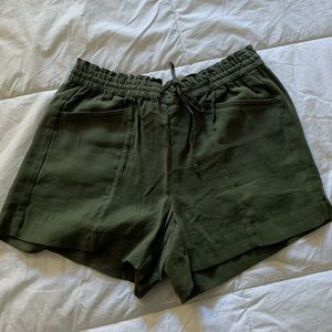 Olive Green Loft Stretch Shorts
